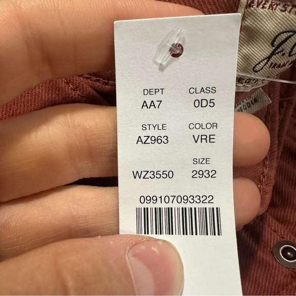 J crew vintage red 484 Slim-fit garment-dyed five-pocket pant - Picture 5 of 5